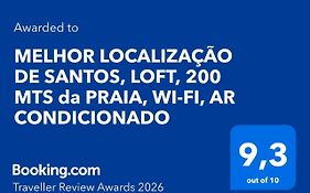 MELHOR LOCALIZAÇÃO DE SANTOS, LOFT, 200 MTS da PRAIA, WI-FI, AR CONDICIONADO